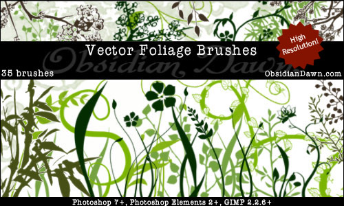 Vector_Foliage_Plants_Brushes_by_redheadstock